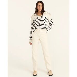 NEW WITH TAGS J. Crew Ecru Ivory Cream Slouchy Boyfriend Jean in‎ Size 25